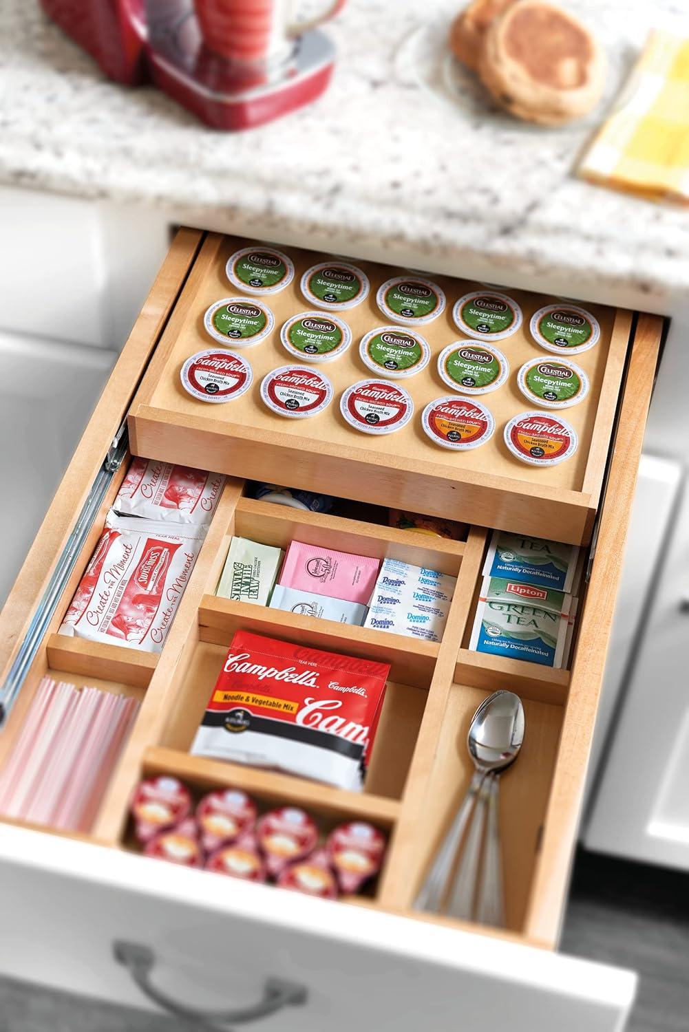 Rev-A-Shelf 4WTCD 15 Inch Tiered KCUP Drawer Organizer with Soft Close Slides