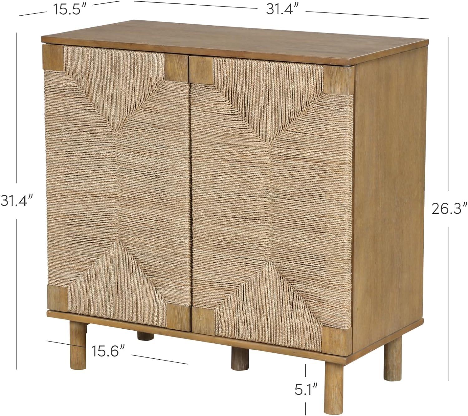 Shellie Solid Wood 2 - Door Accent Cabinet Set or TV Stand