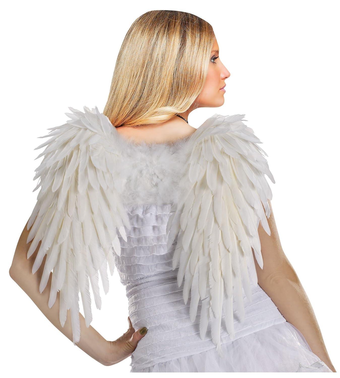 Adult (White) Feather Angel Wings