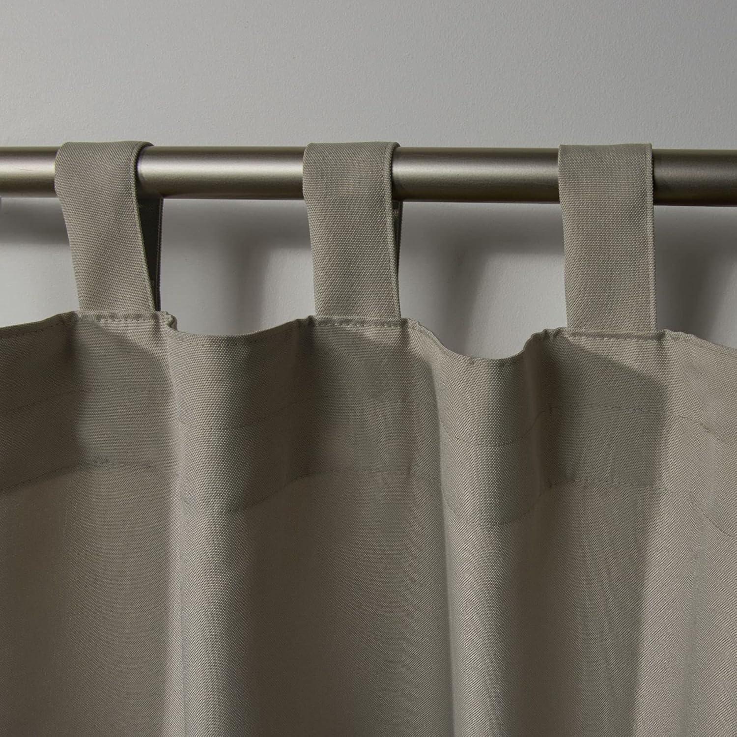 Set of 2 (120"x54") Cabana Easy Closure Grommet Top Light Filtering Window Curtain Panels Taupe Brown - Exclusive Home: Indoor/Outdoor Use