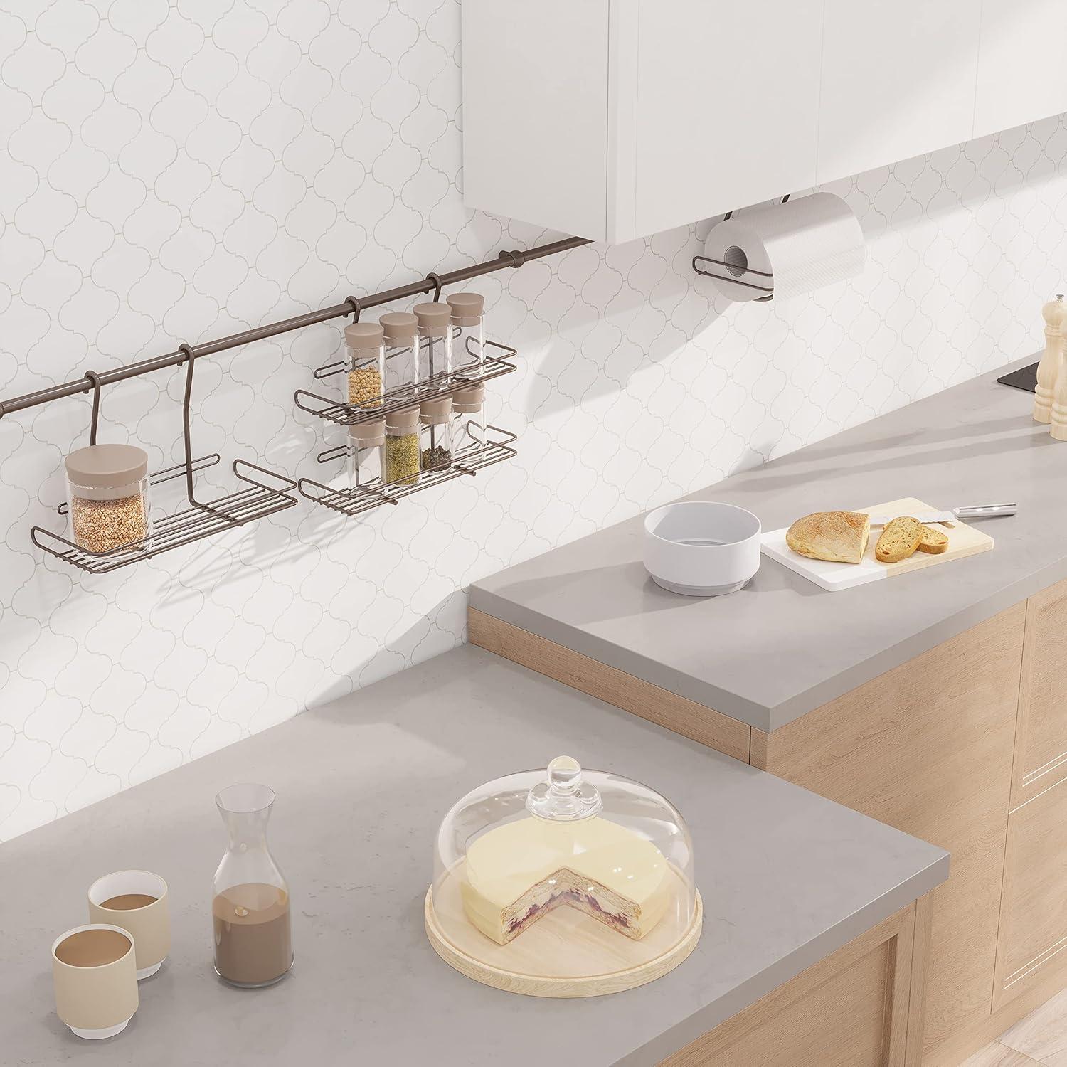 Zurich White 5'' x 5'' Marble Peel and Stick Wall Tile