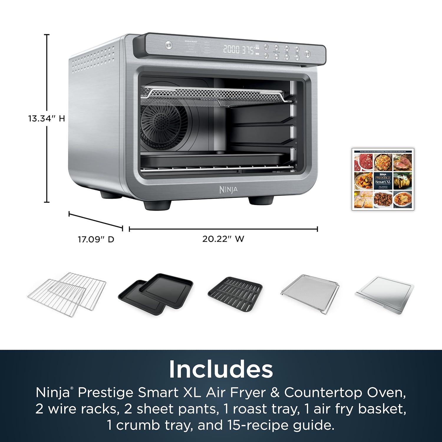 Ninja Ninja Prestige Smart XL Air Fryer & Countertop Oven, Stainless Steel, DT501
