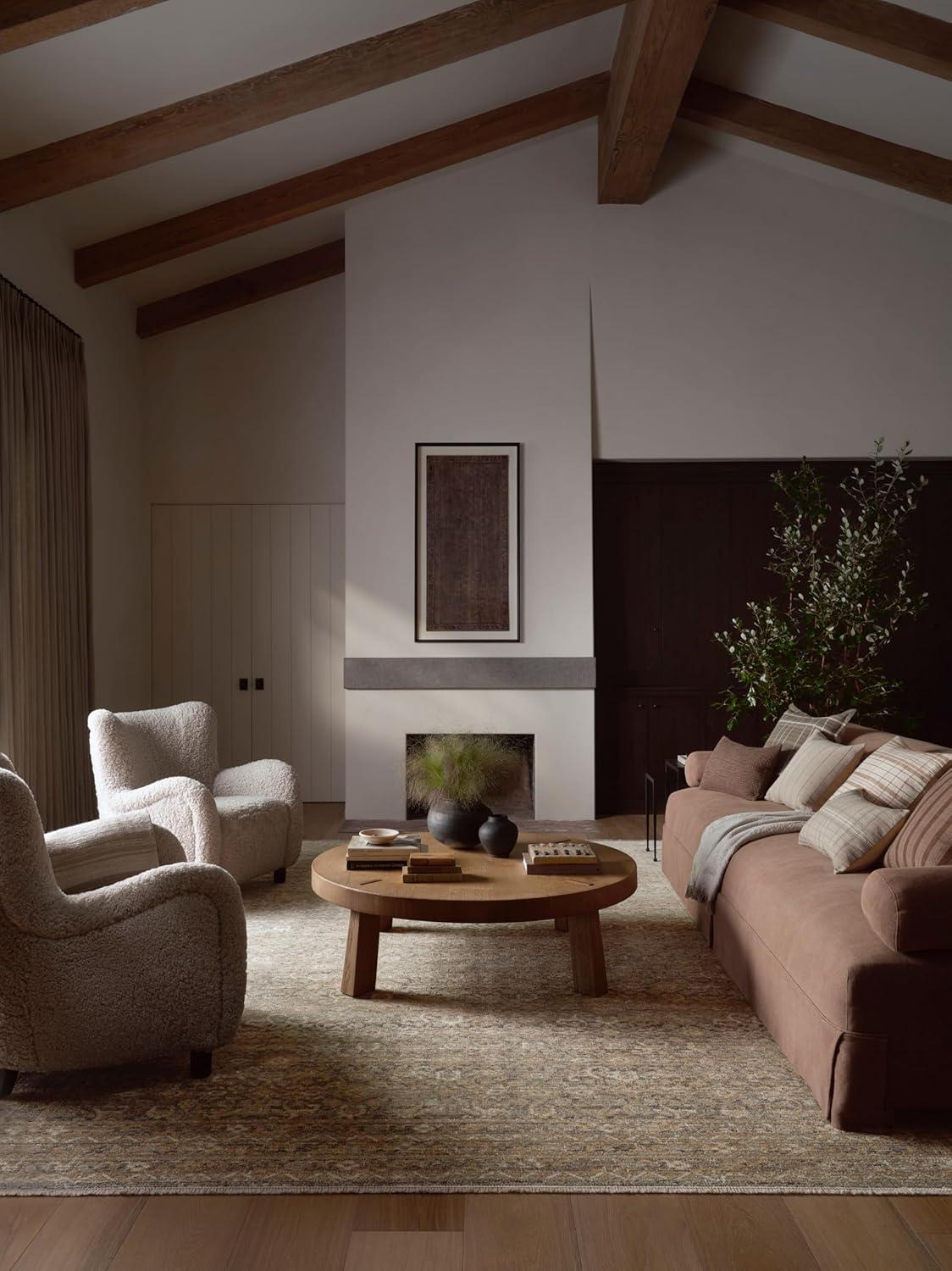 Molly I Rug by Amber Lewis x Loloi - Denim and Gold / 3' x 5'