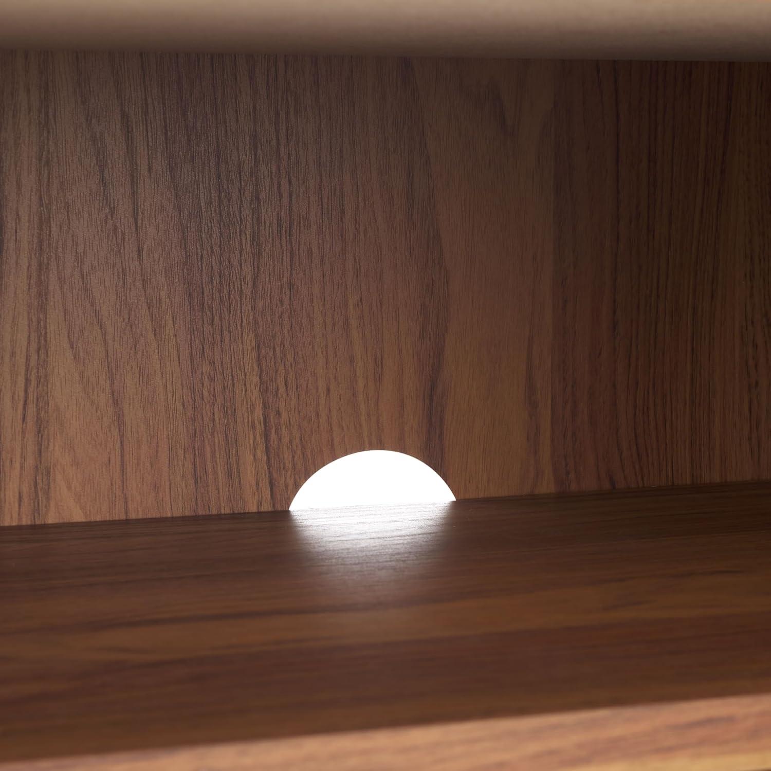 Lylia 4 Door Media Stand - MED9623 - Walnut/Black - Safavieh