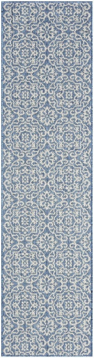 Nicole Miller New York Patio Country Danica Geometric Indoor/Outdoor Area Rug, Blue/Gray