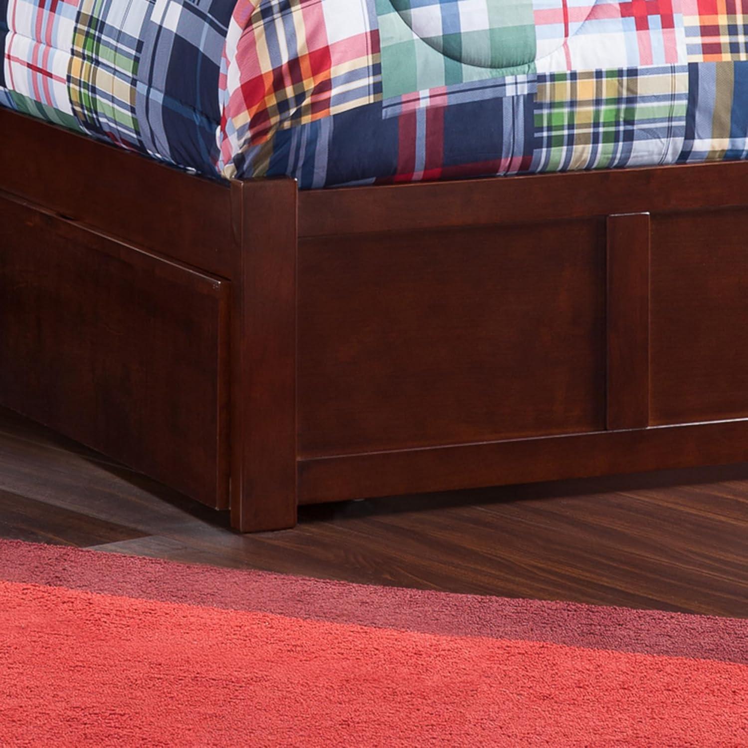 Madison Platform Bed with Flat Panel Foot Board and 2 Urban Bed Drawers in Multiple Colors and Sizes