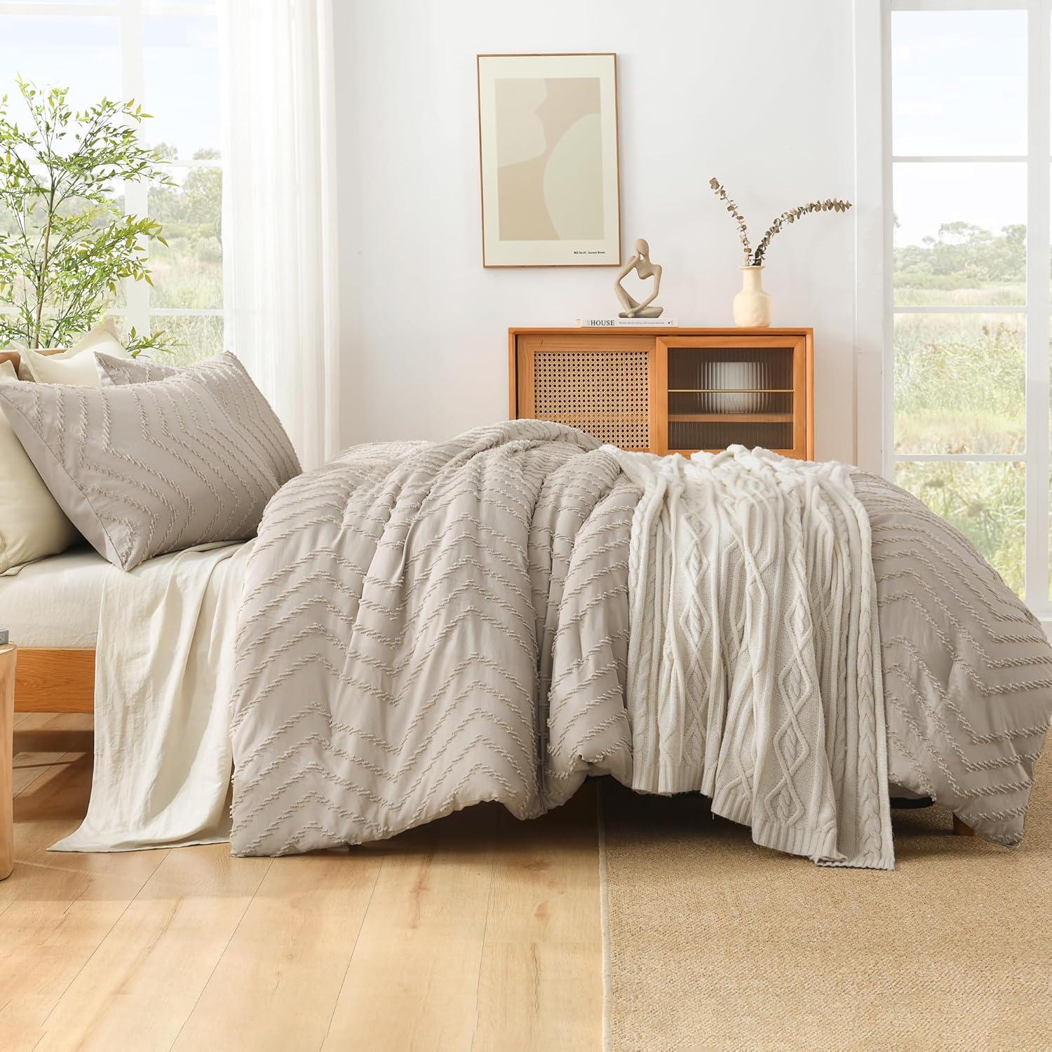 Comforter Bedding Set Khaki - 3 Piece - Queen