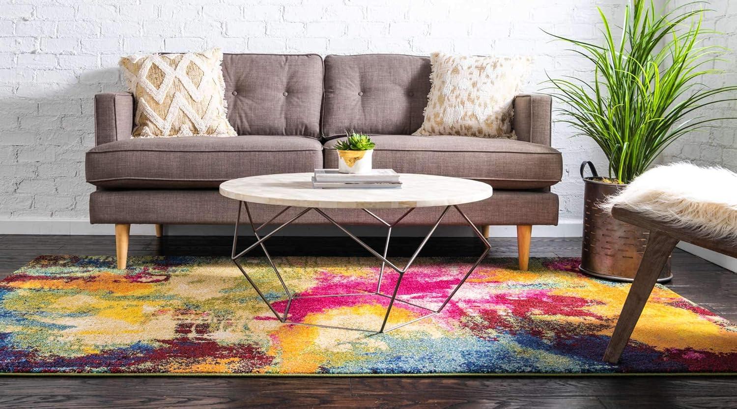 Unique Loom Estrella Collection Area Rug - Barris (10' 6" x 16' 5" Rectangle Multi/Beige)