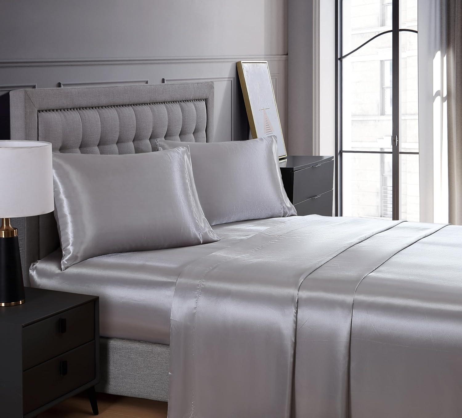 Bare Home Satin Sheet Set