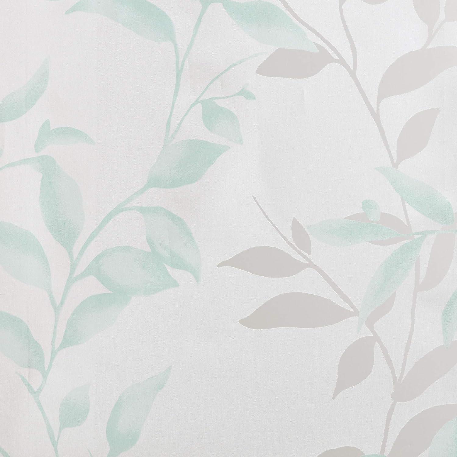 Madison Park Cecily Floral Printed Burnout Sheer Grommet Single Curtain Panel