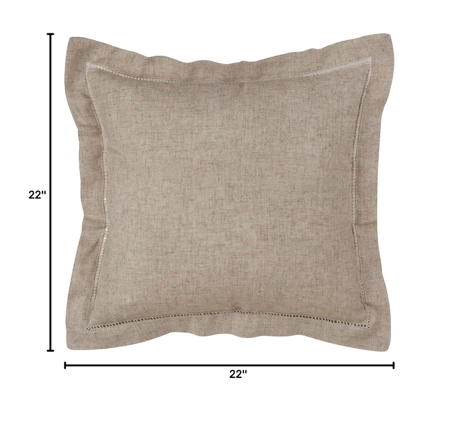 Saro Toscana Collection Linen Throw Pillow