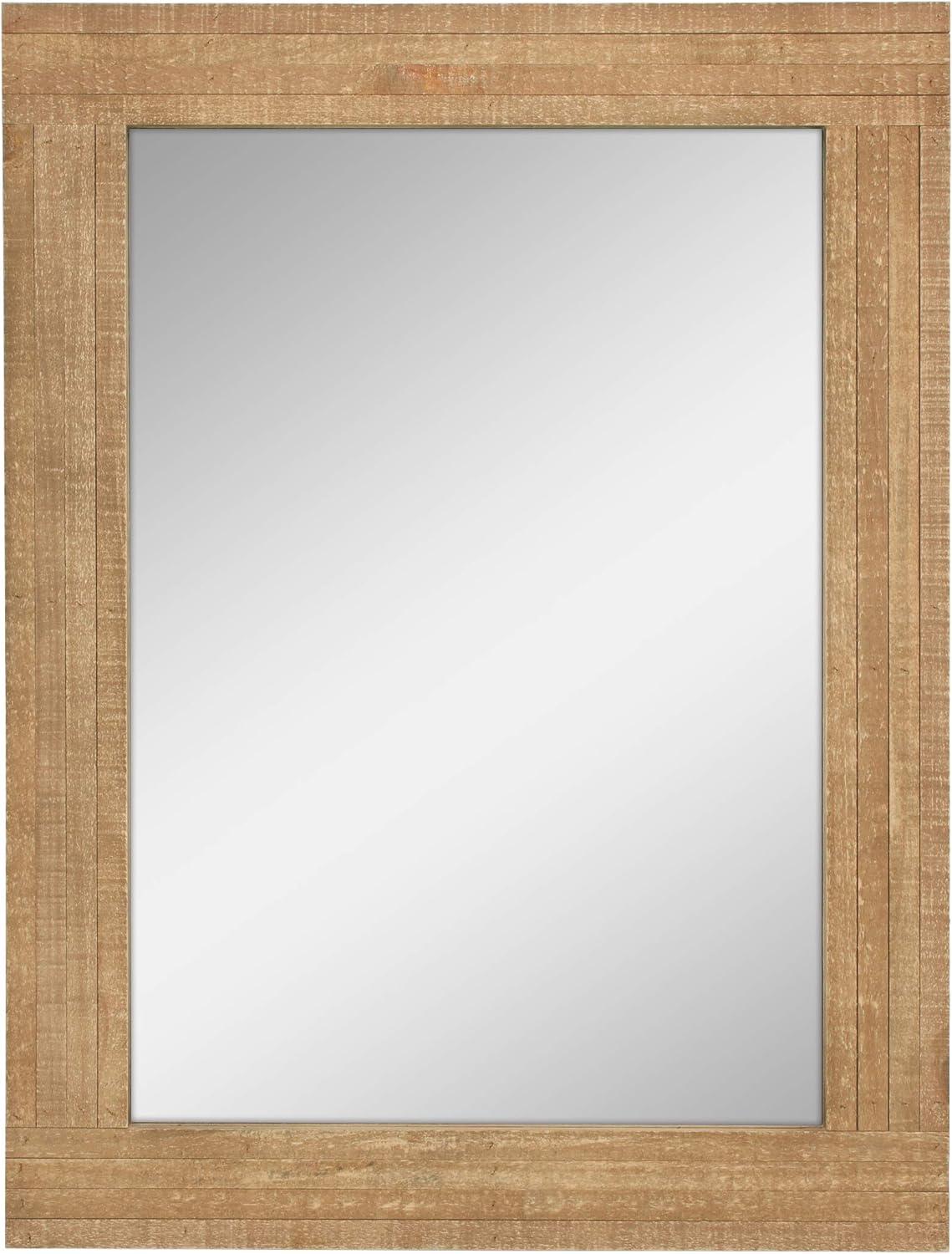 Rectangle Worn Wood Decorative Wall Mirror - Stonebriar Collection