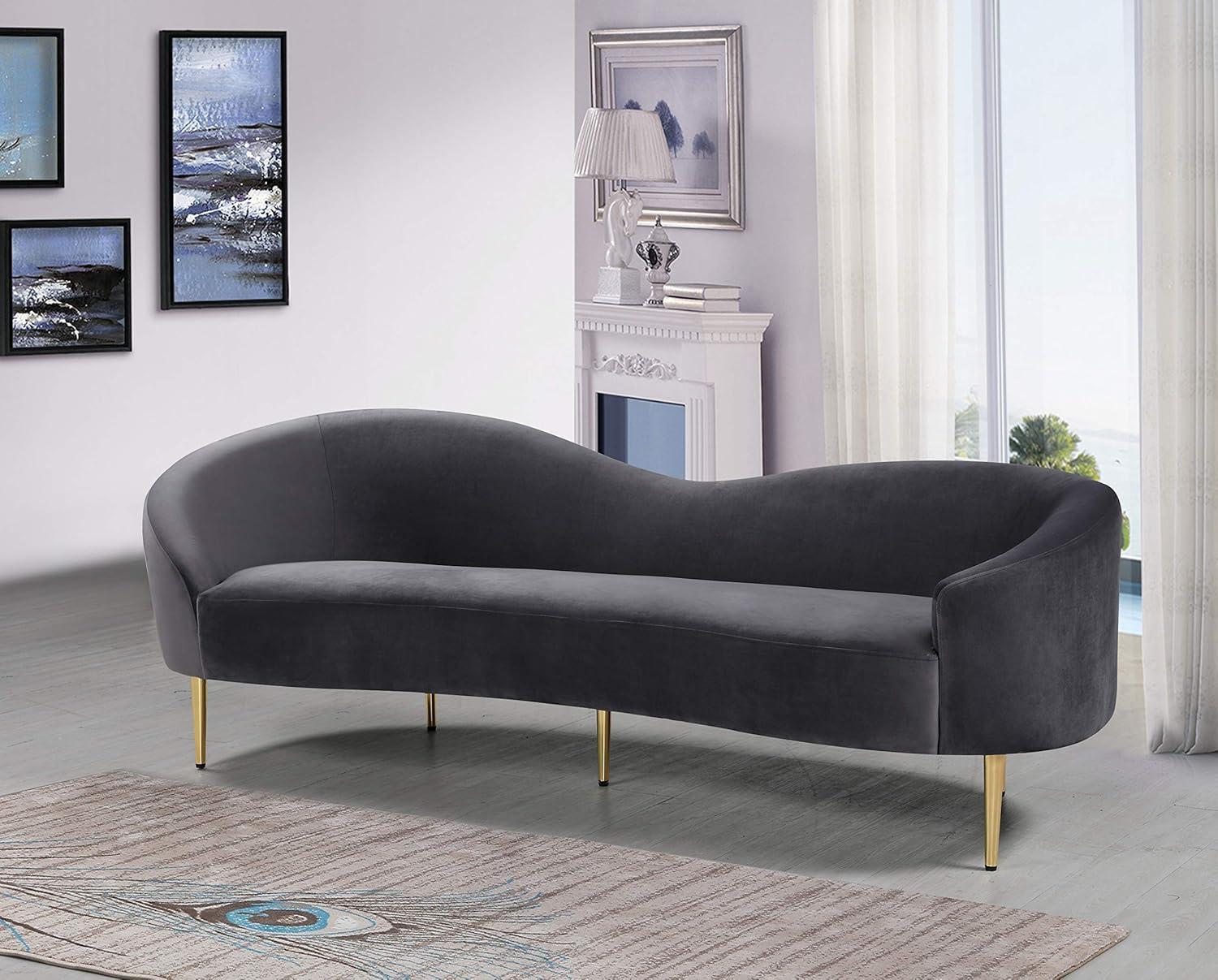 86'' Velvet Sofa