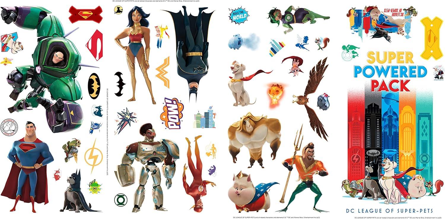 RoomMates DC League of Super-Pets Kids' Peel and Stick Wall Decals