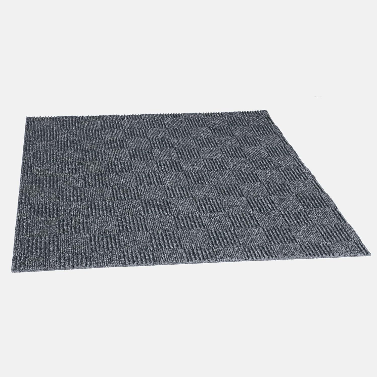 Masonry Sky Grey Carpet Tiles - 24" x 24" Indoor/Outdoor, Peel and Stick Carpet Tiles - 60 sq. ft. per box – Pack of 15 Tiles