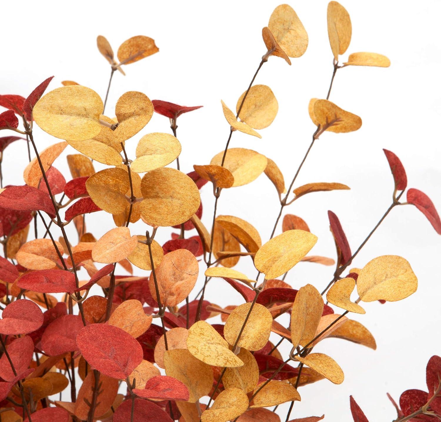 27.5" Fall Eucalyptus Stems with Non-Woven Fabric Leaves