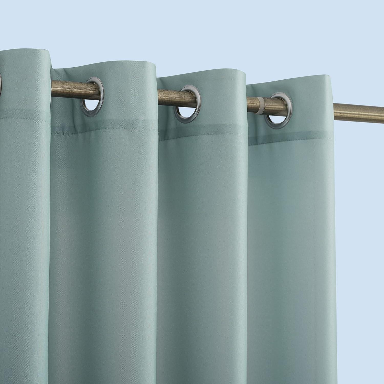 Sailor Indoor/Outdoor UV Protectant Curtain Panel in Soft Teal-54 in. W x 108 in. L