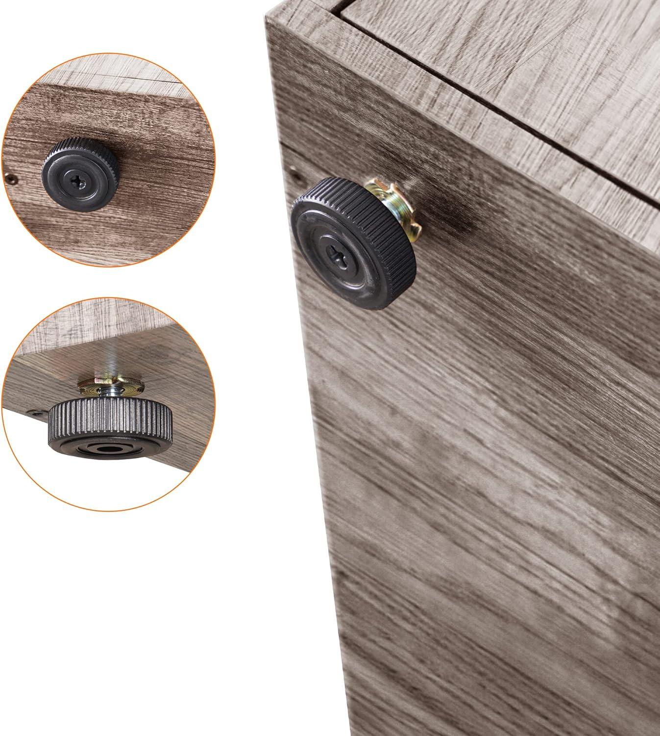 Wood Litter Box Enclosure with Food Station, All-in-one Indoor Cat Furniture with Large Platform and Condo