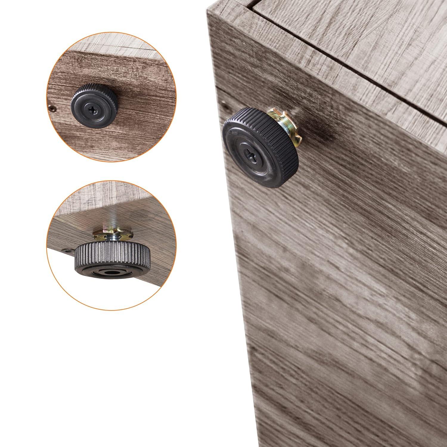 Wood Litter Box Enclosure with Food Station, All-in-one Indoor Cat Furniture with Large Platform and Condo