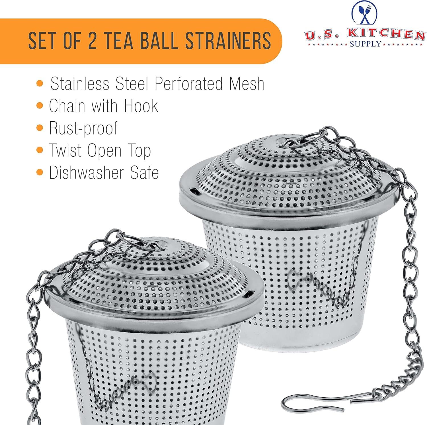 Lindbes 2 Premium Tea Infuser 2” Diameter Stainless Steel Single Cup Perfect Strainers for Loose Leaf Tea