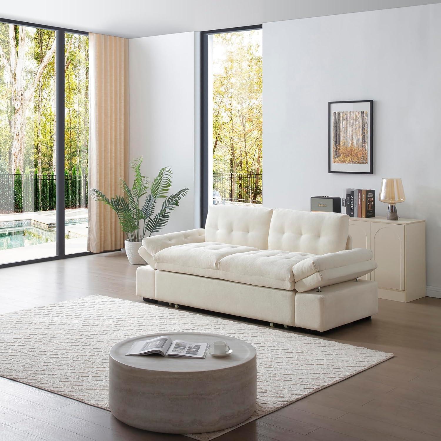 Latitude Run® Munos Full Size Convertible Sleeper Sofa, 77" Pull Out Sofa Bed