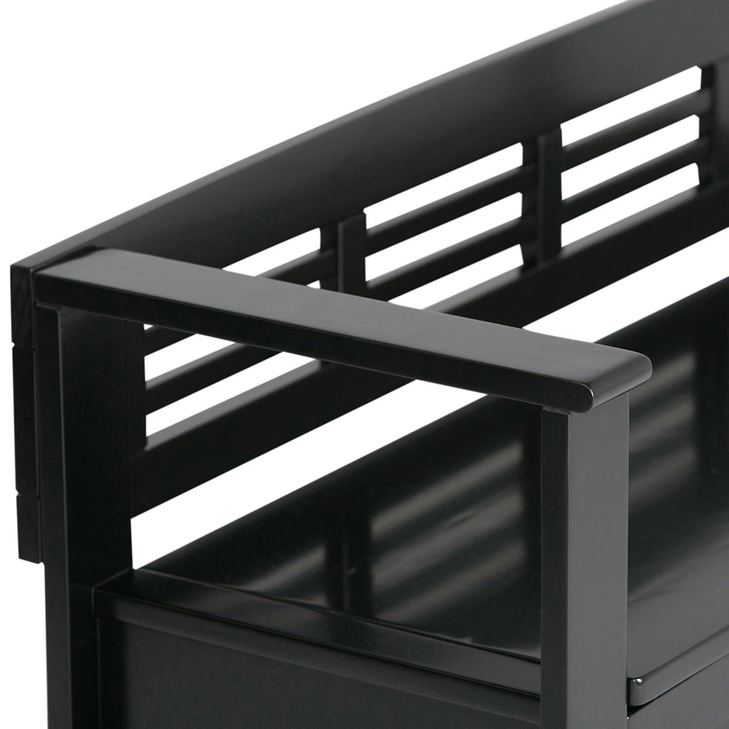 Simpli Home Adams Solid Wood Entryway Lift Top Storage Bench