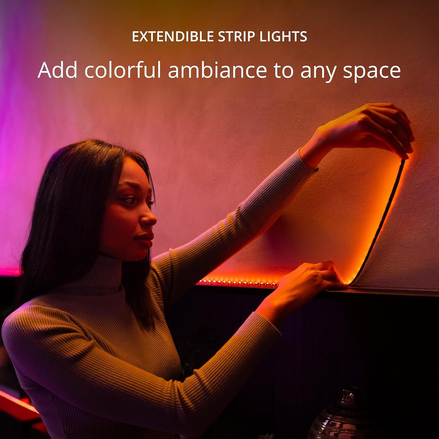 Twinkly Twinkly 5 Ft Adhesive Magnetic Multicolor Indoor Line Light Strip Extension Kit