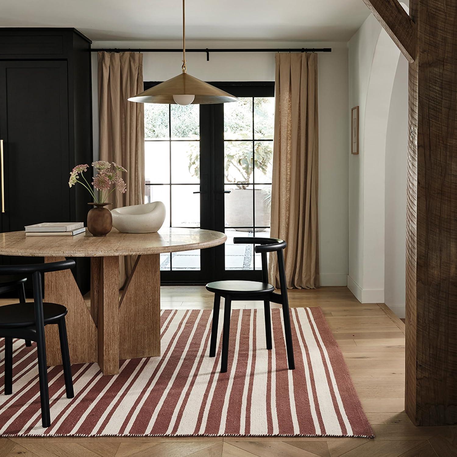 Frenshe Interiors x Rugs USA Frenshe Interiors x Rugs USA Bowery Striped Wool Area Rug