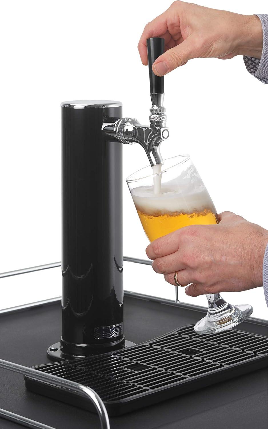 Danby Danby 5.4 Cubic Feet Silver Single Tap Half Barrel (Full Size) Freestanding Kegerator with Adjustable Temperature