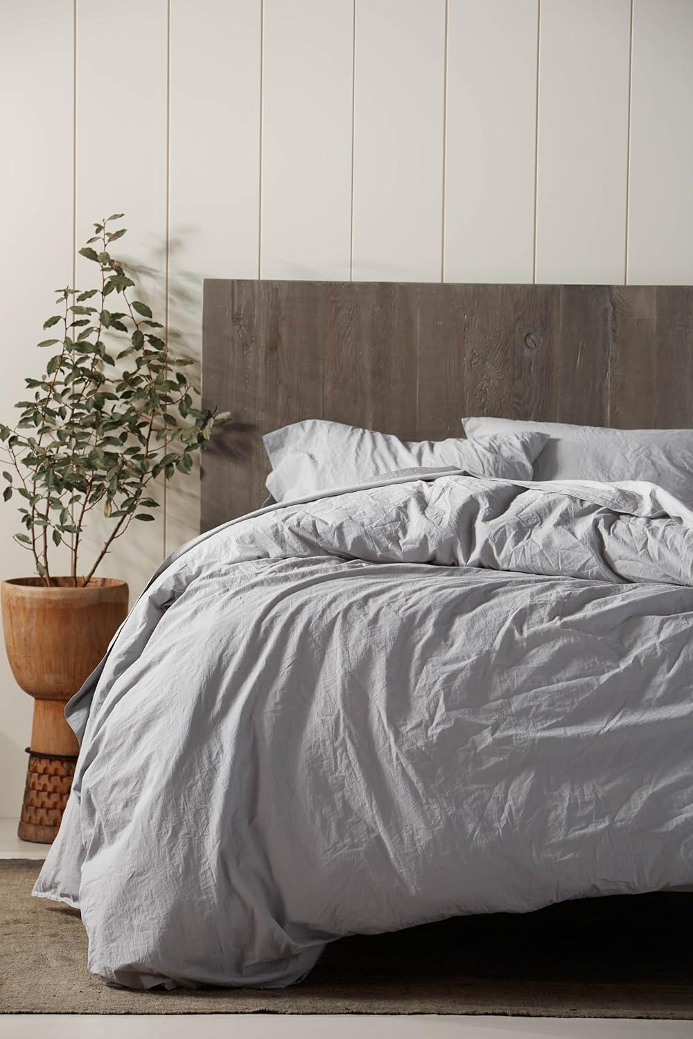 Coyuchi Organic Crinkled Percale 100% Cotton Sheet Set