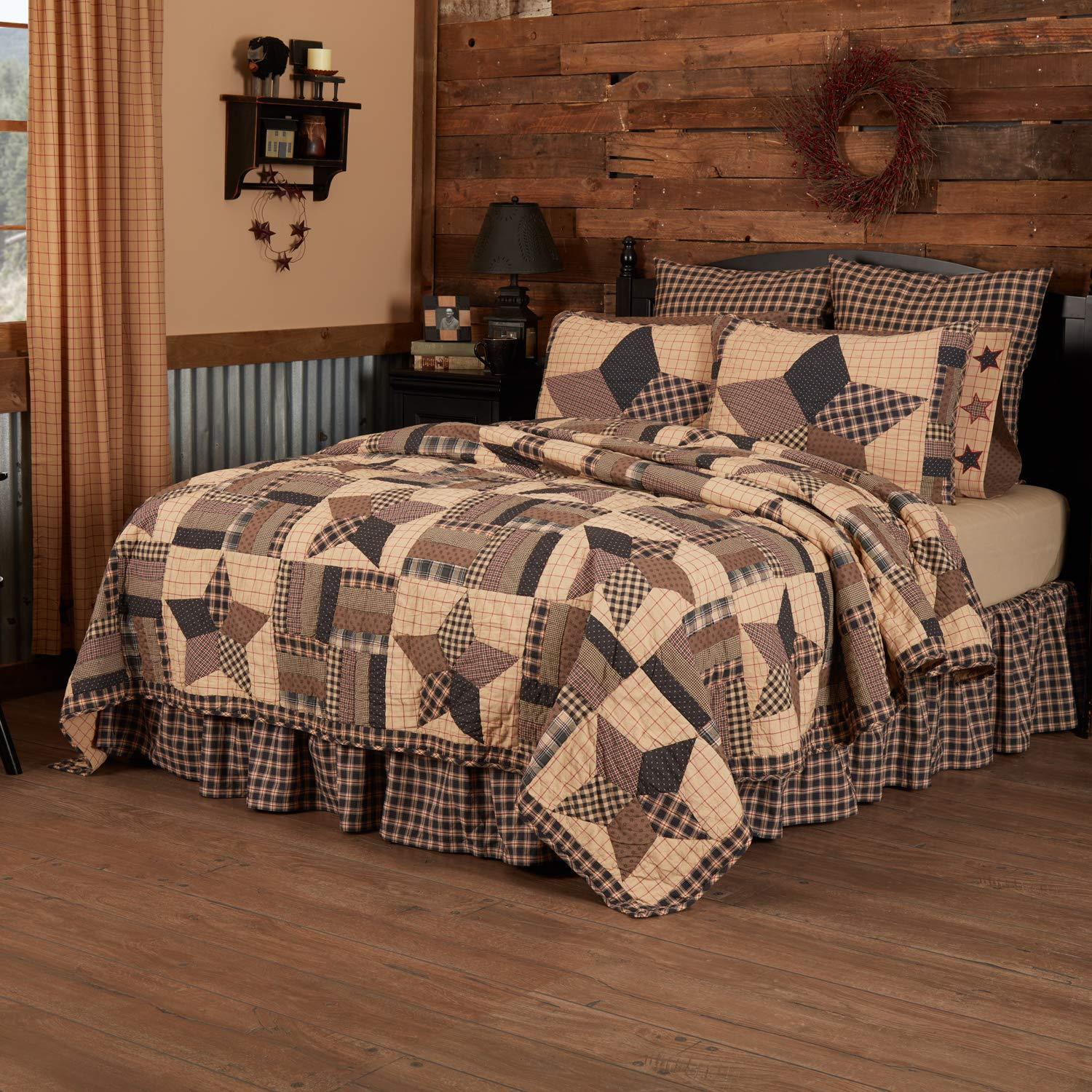 VHC Brands Bingham Farmhouse / Country Cotton Patchwork Quilt