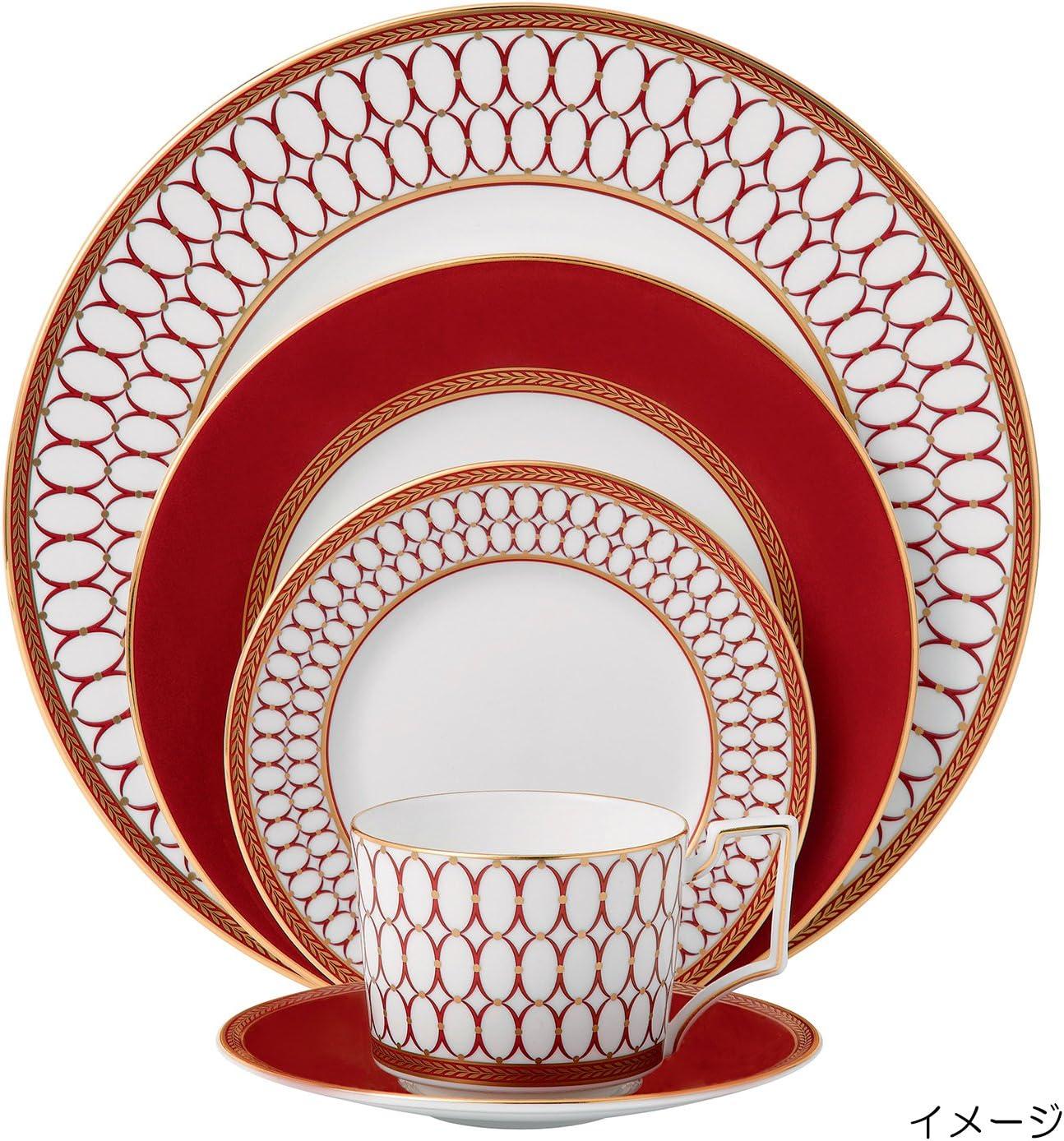 Renaissance Red and Gold Porcelain Bread Plate