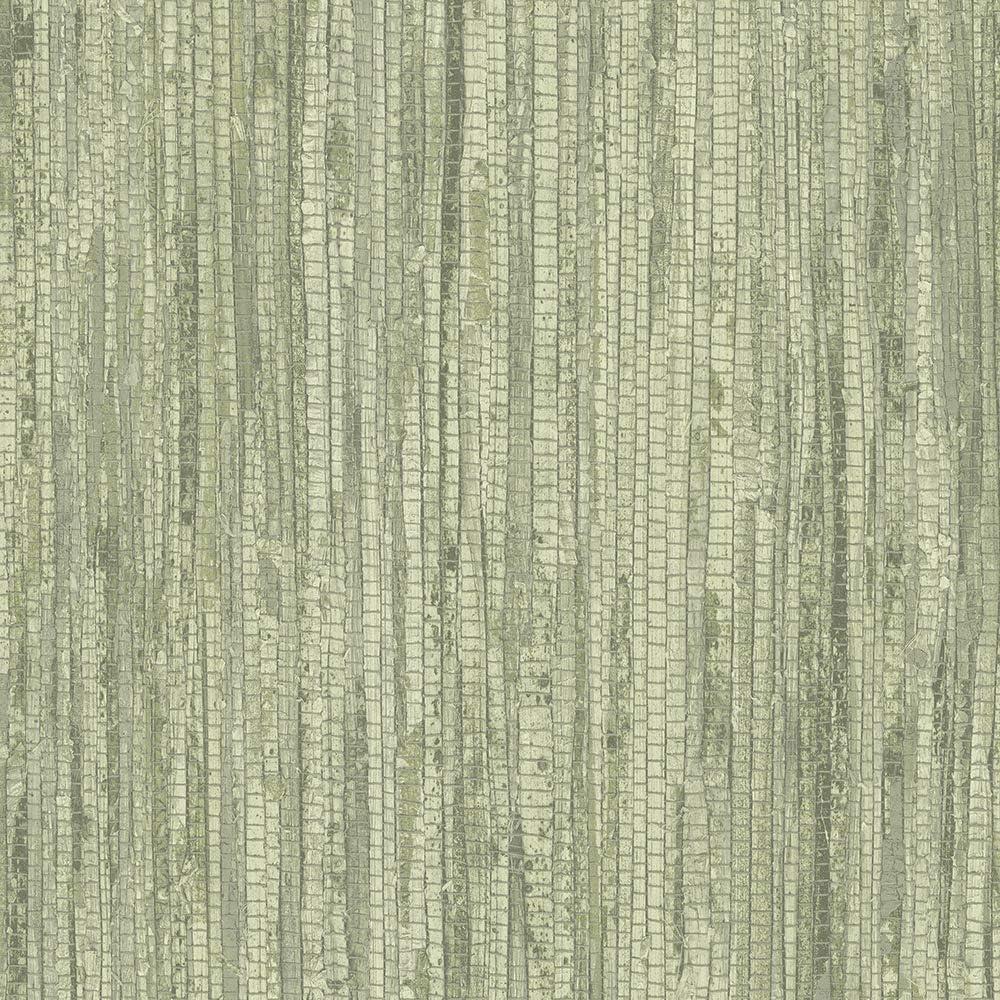 Lima Bean Green Grasscloth Non-Pasted Washable Wallpaper