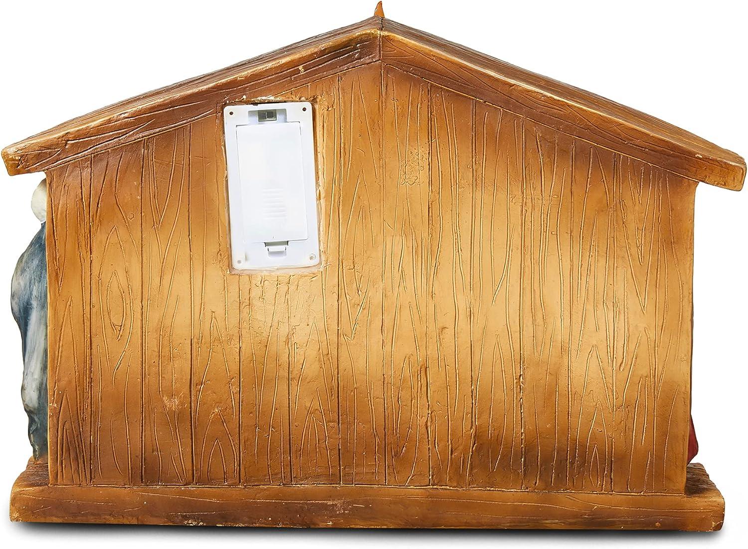 The Twillery Co.® 12.5"L Lighted Resin Nativity House