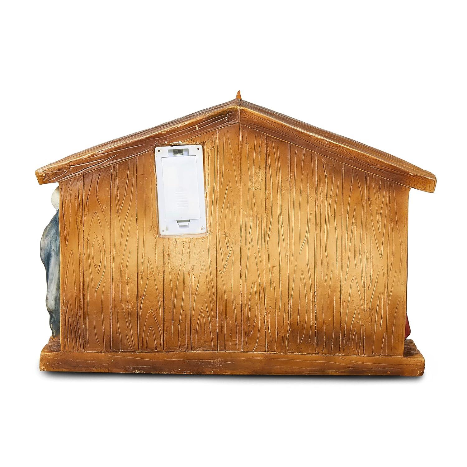 The Twillery Co.® 12.5"L Lighted Resin Nativity House