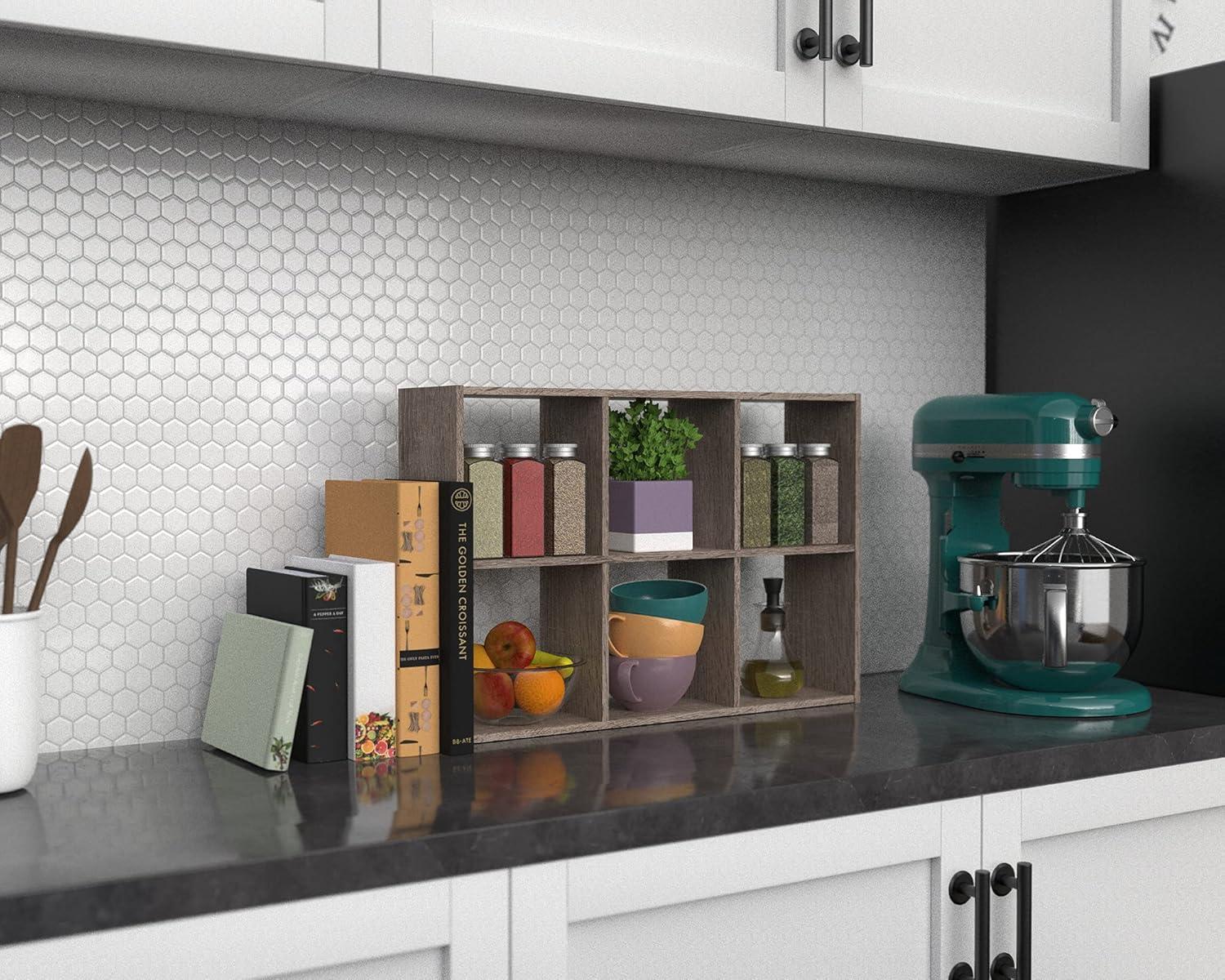 Mini 6-Cube Desktop or Wall Mounted Bookcase