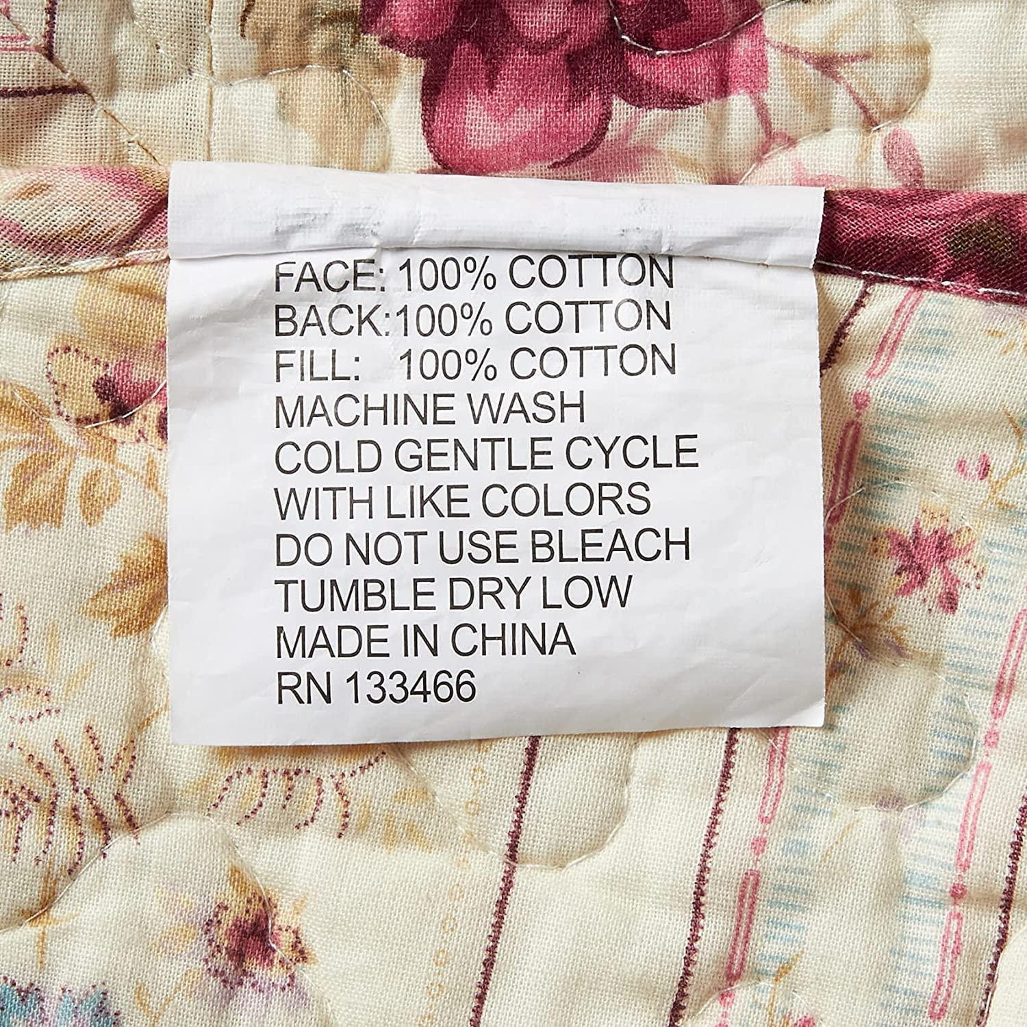 Antique Rose Cotton Reversible Quilt Set