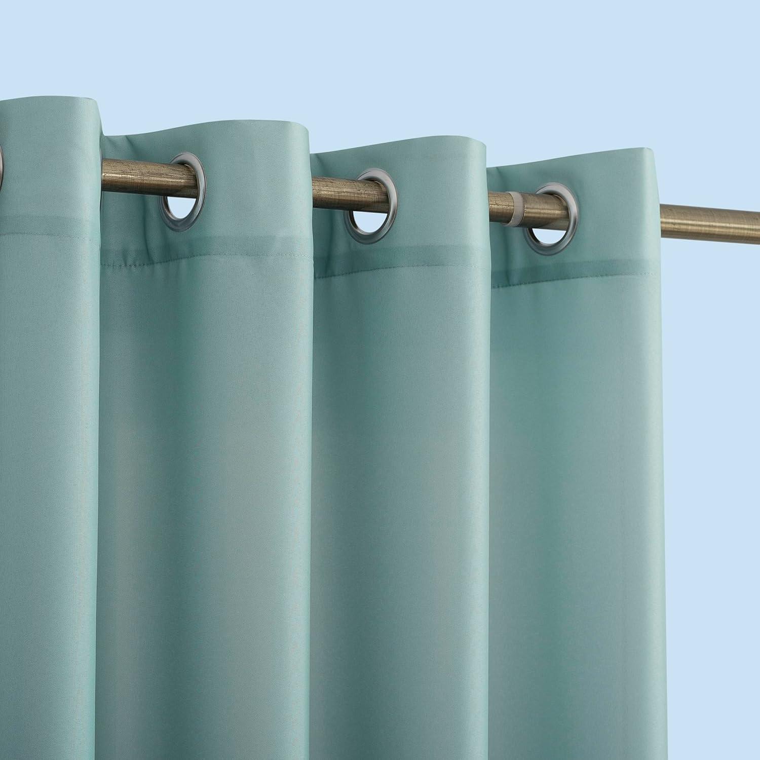 Sailor Indoor/Outdoor UV Protectant Curtain Panel in Soft Teal-54 in. W x 108 in. L