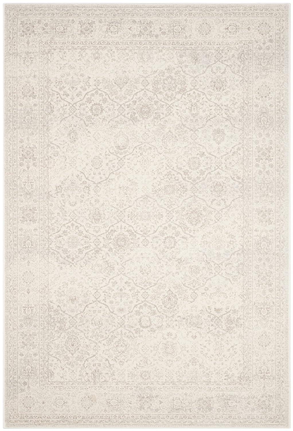 Carnegie CNG691 Power Loomed Area Rug - Cream/Light Grey - 5'1"x7'6" - Safavieh.