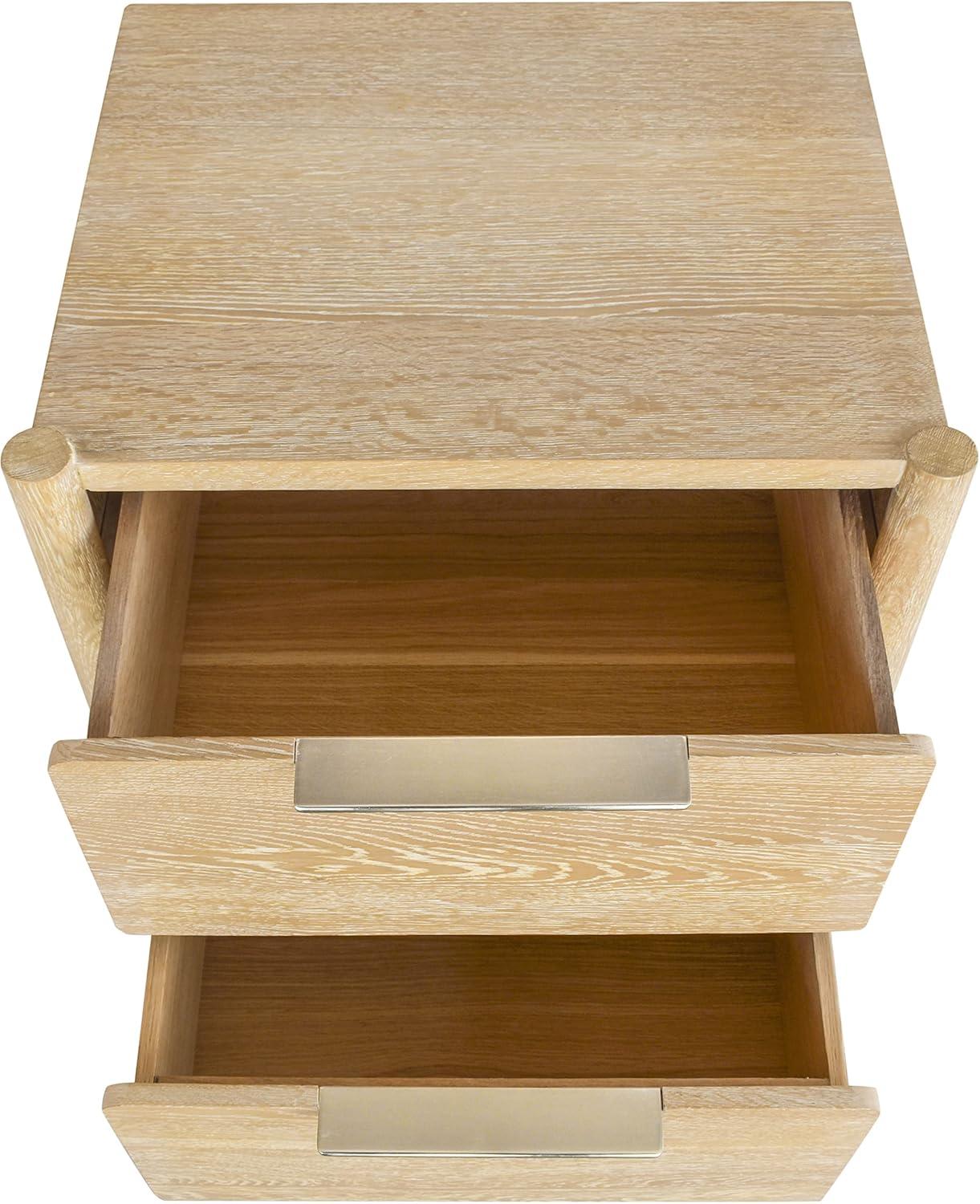 Meridian Furniture,Oakwood White Oak Nightstand