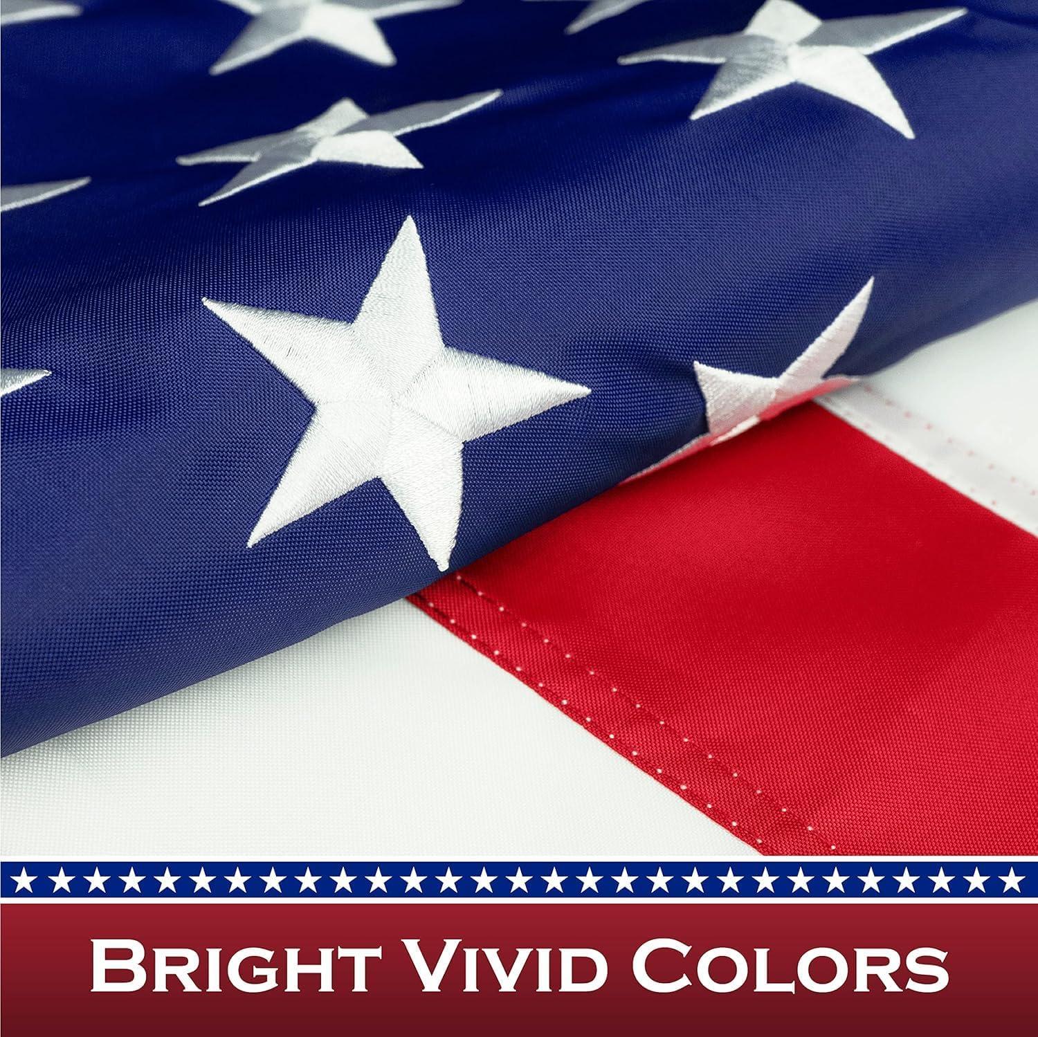 American flag USA flag 3x5FT-Embroidered Stars Flag Double Stitched Sewn Stripes Outdoors Indoors Heavy Duty flag Brass Grommets Banner