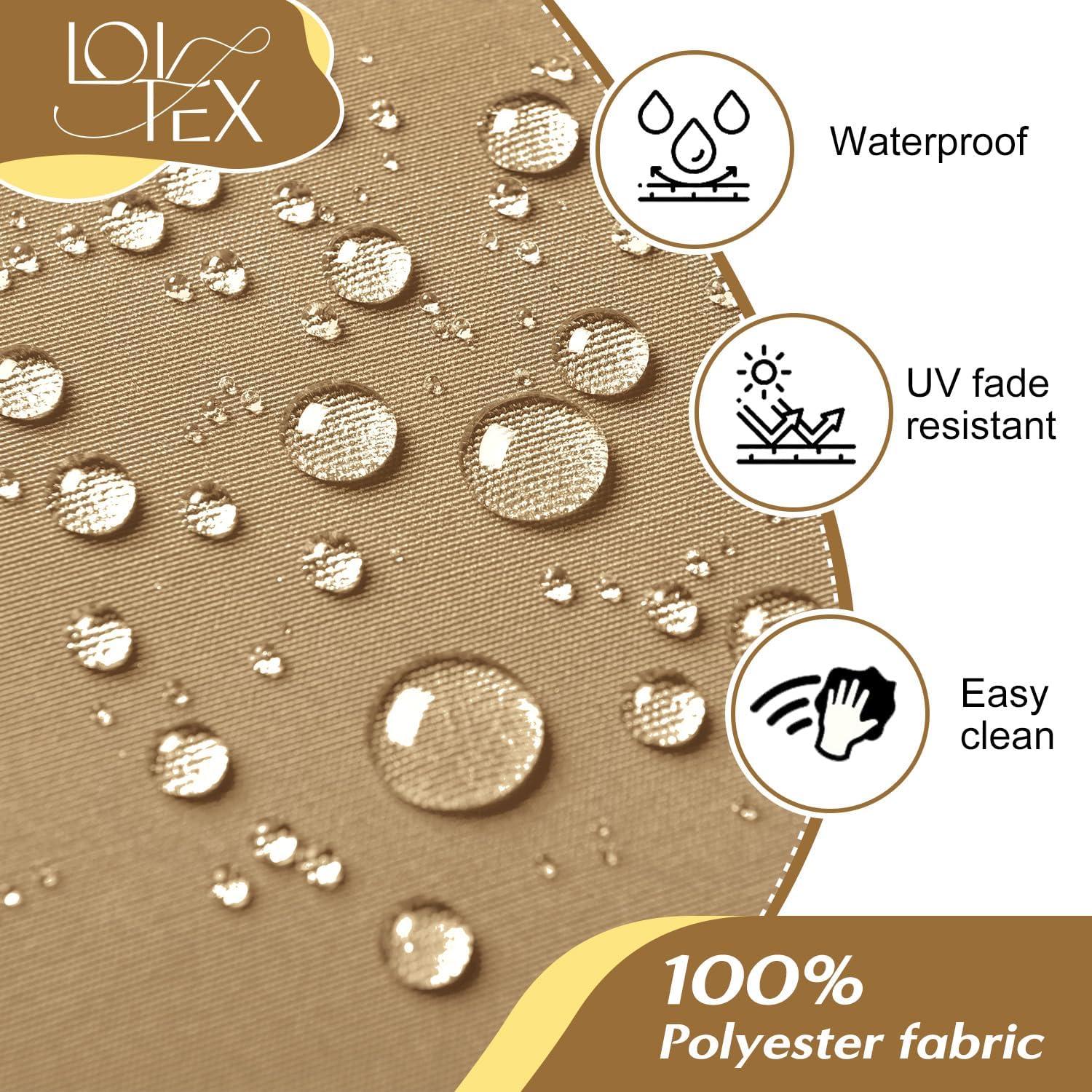 LOVTEX Outdoor Chair Cushions Set of 4, Waterproof Patio Chair Cushions with Ties, 17 x 16 x 2 inch, Floral