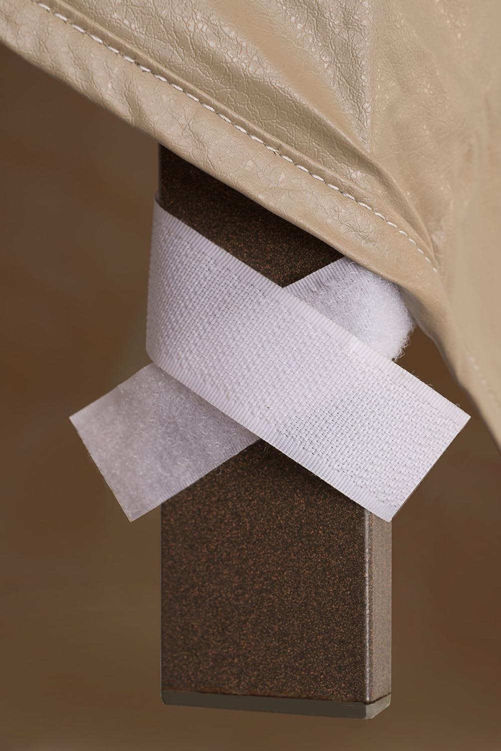 Tan Weather-Resistant Vinyl Outdoor 2-Seat Wicker Sofa Cover