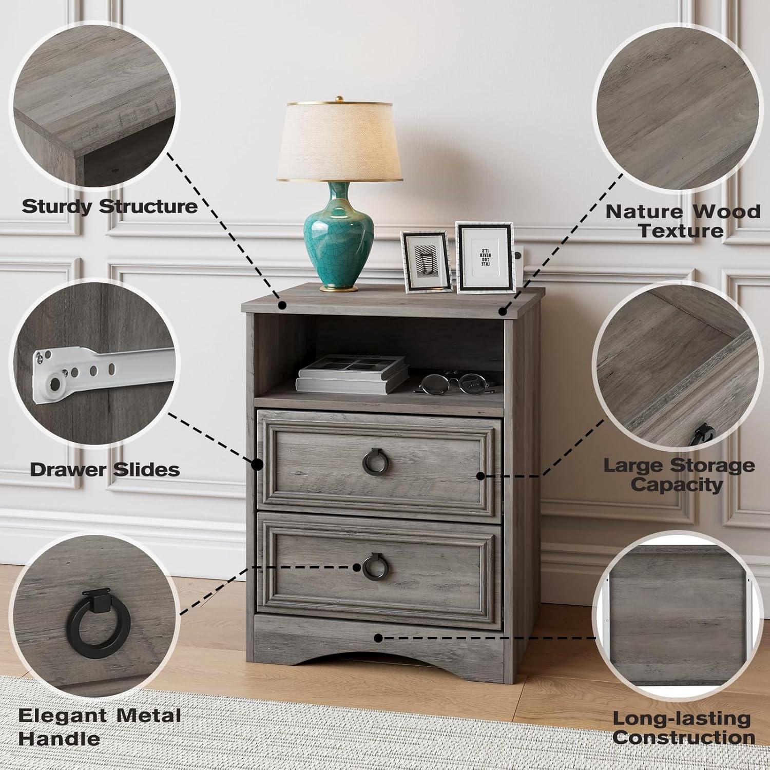 Kashiff 2 - Drawer Nightstand