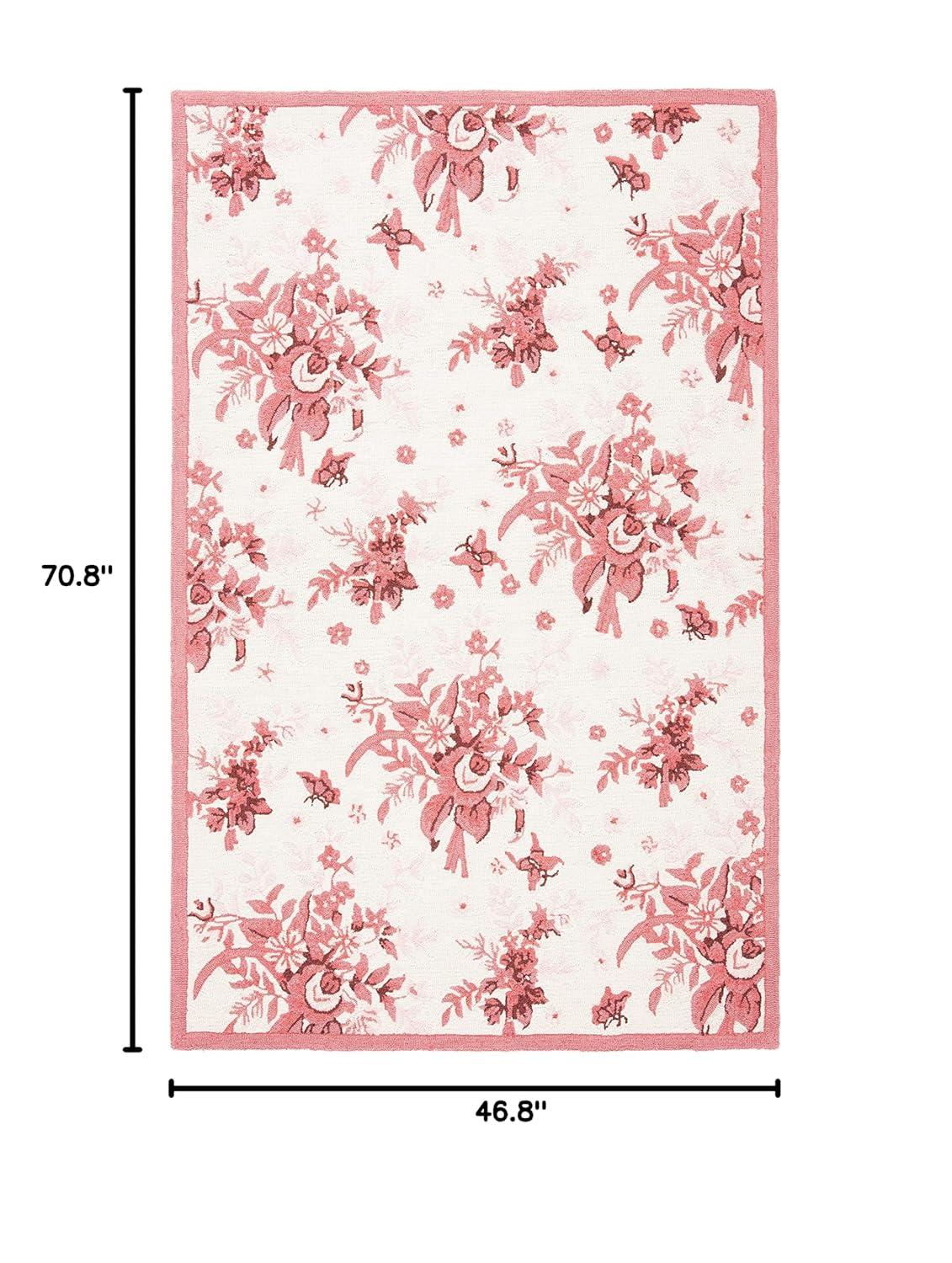 Chelsea HK250 Handmade Area Rug - 3'9"x5'9" - Ivory/Rose - Safavieh