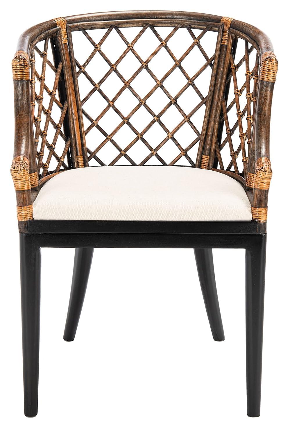 Carlotta Arm Chair - SEA4013 - Brown/Black - Safavieh