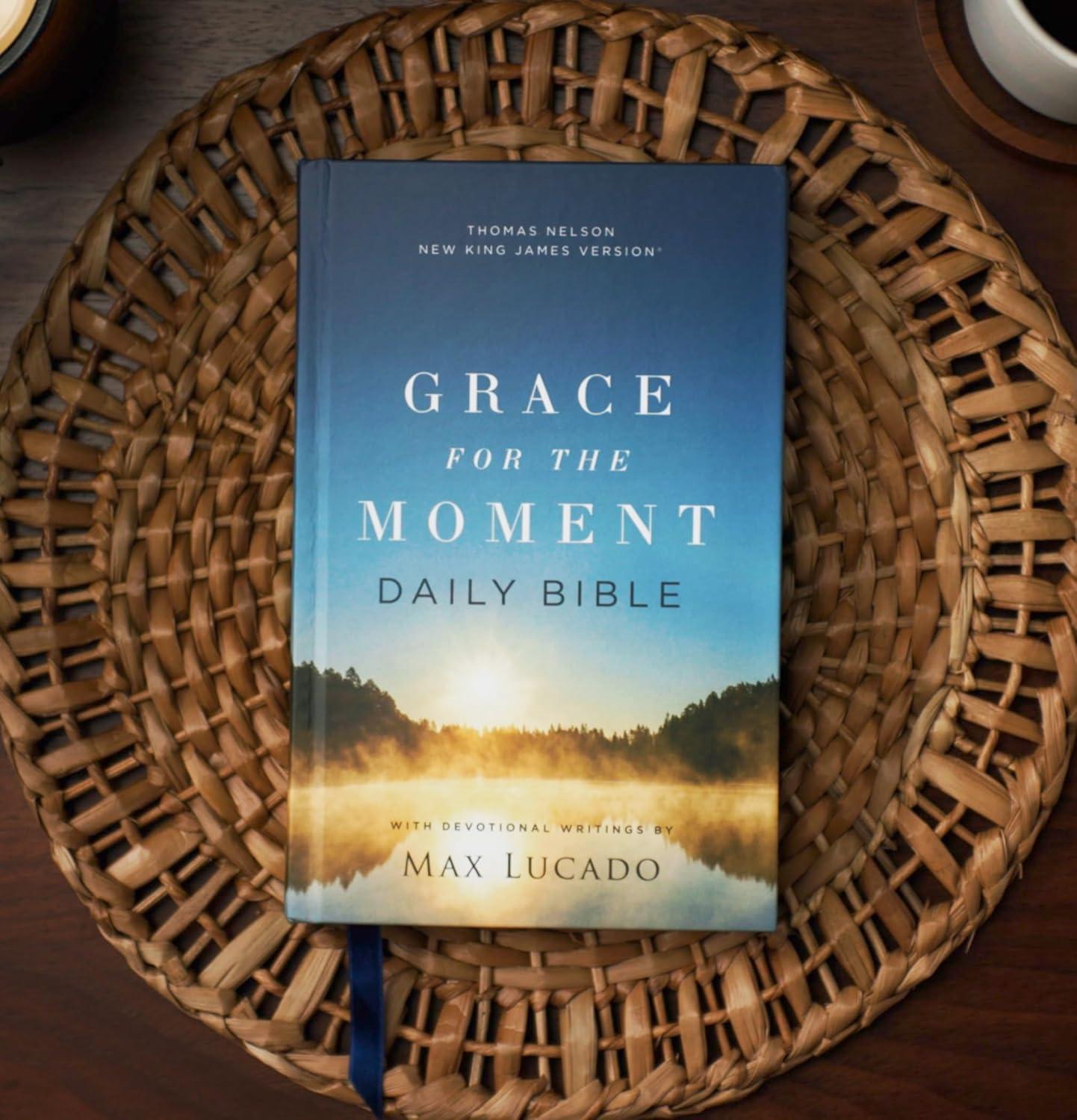 Nkjv, Grace for the Moment Daily Bible, Hardcover, Comfort Print - by  Max Lucado