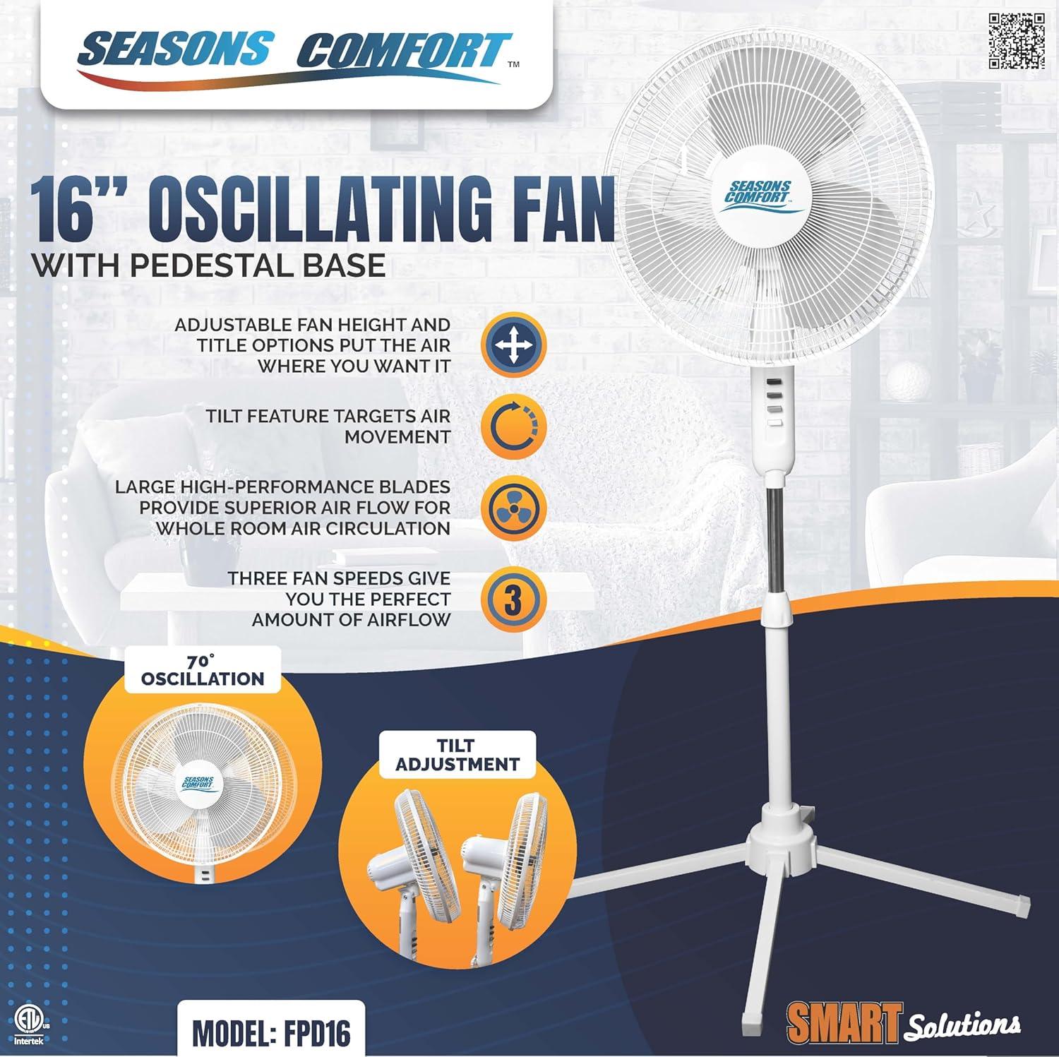 World Marketing of America FPD16 16 in. Pedestal Fan