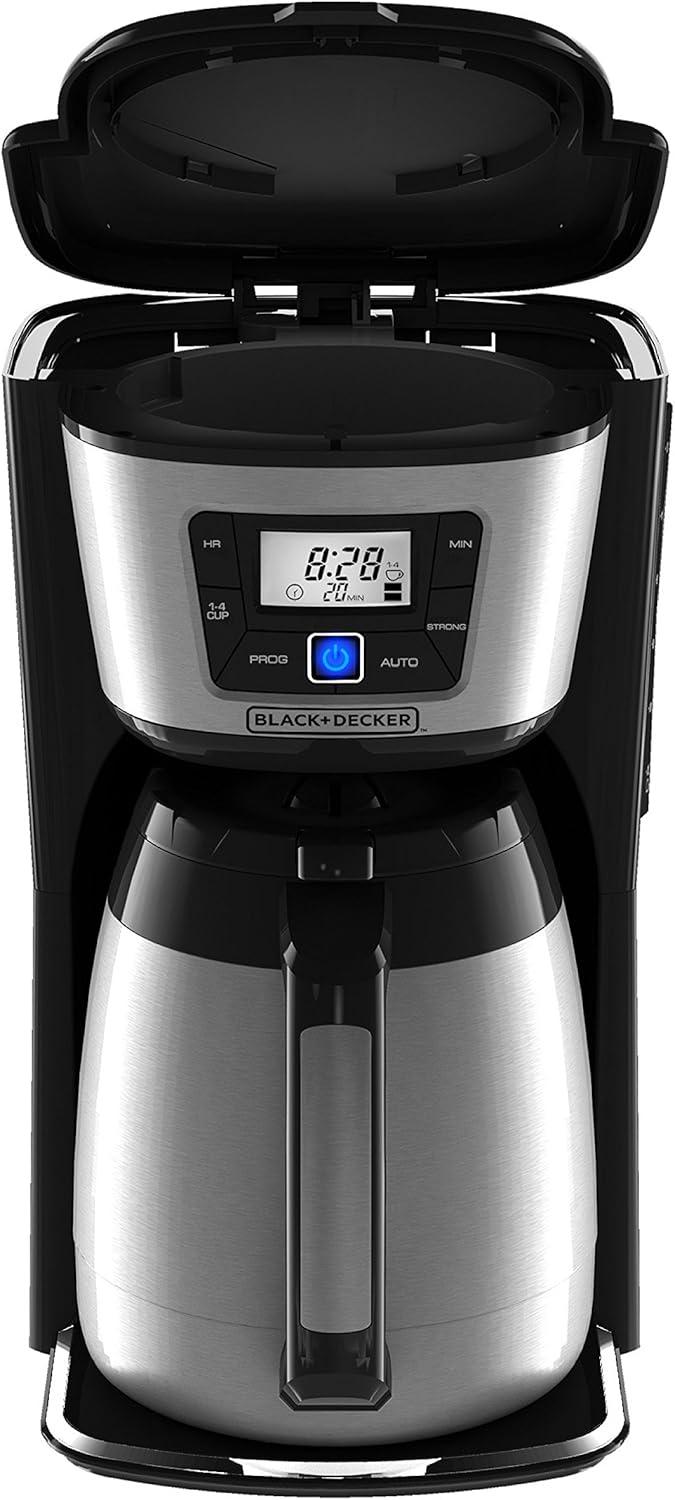 BLACK+DECKER BLACK+DECKER 12-Cup Thermal Coffee Maker, Keep Coffee Hot with Insulated Stainless Steel Carafe, Digital Controls, Easy to Clean. CM2035B-1