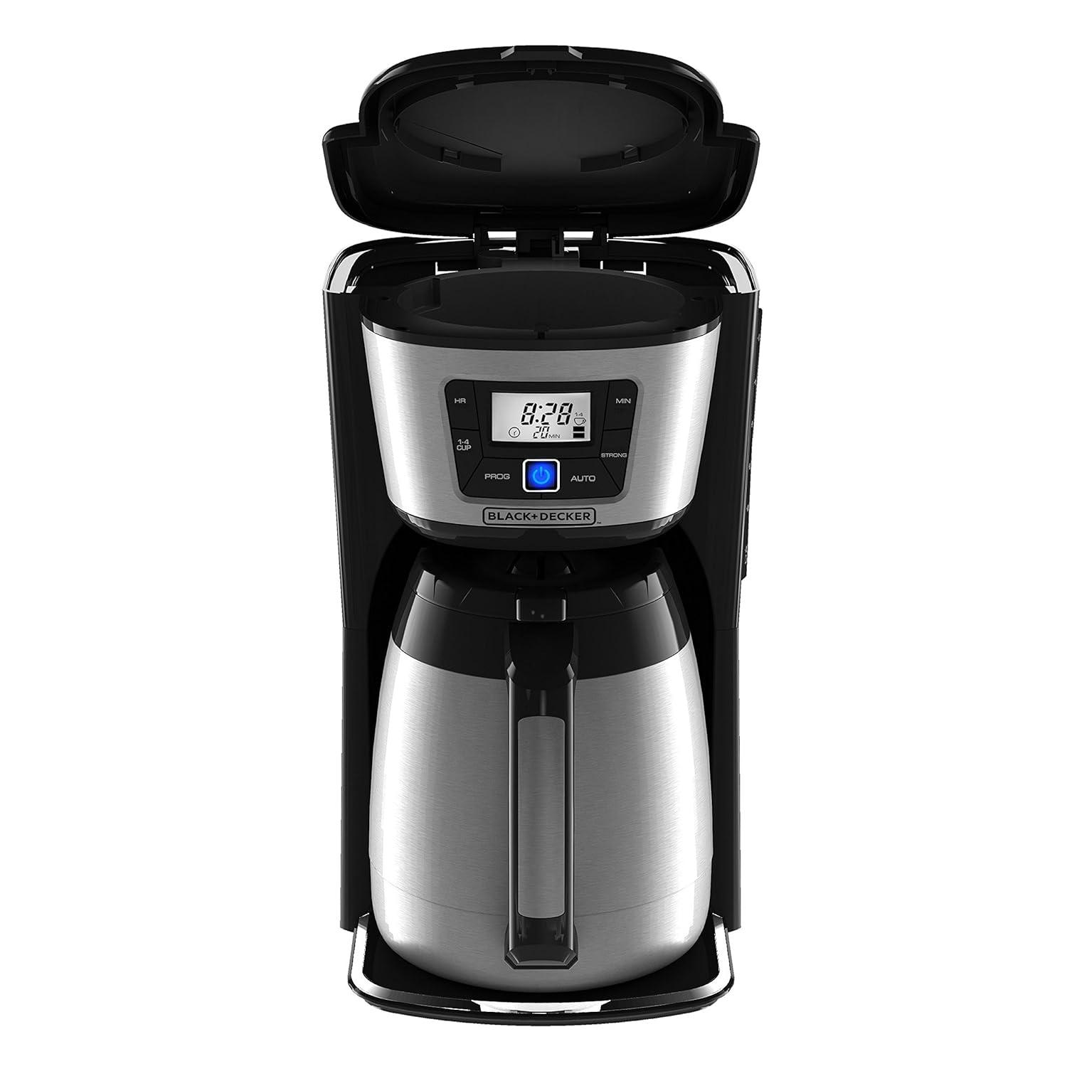 BLACK+DECKER BLACK+DECKER 12-Cup Thermal Coffee Maker, Keep Coffee Hot with Insulated Stainless Steel Carafe, Digital Controls, Easy to Clean. CM2035B-1
